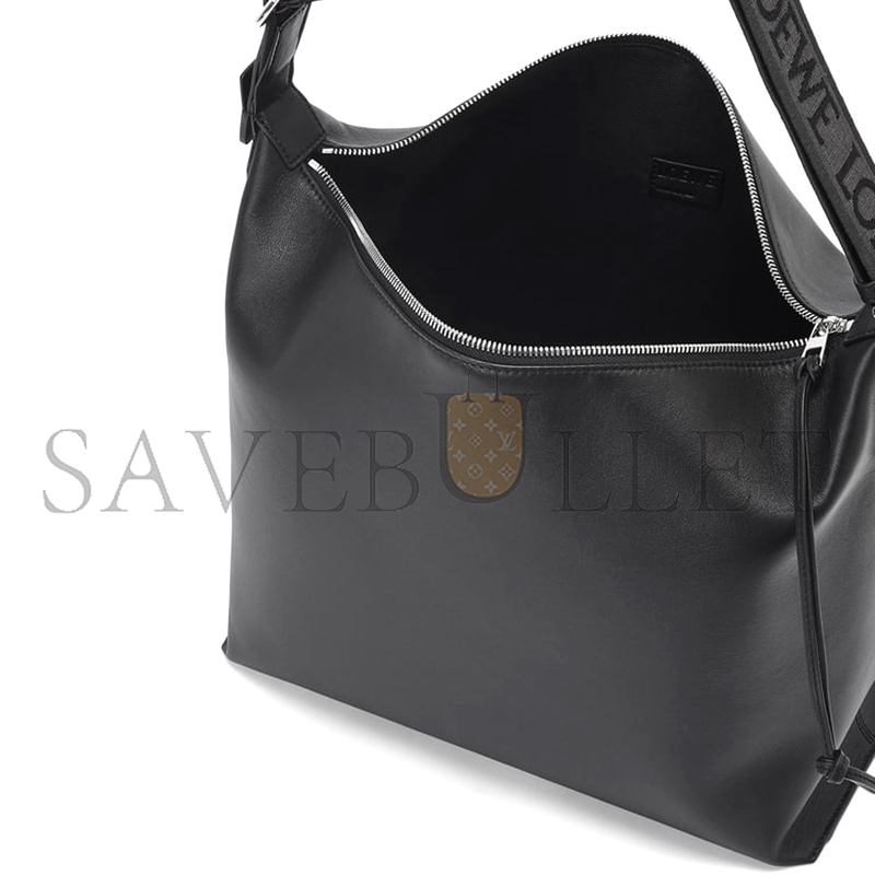 LOEWE CUBI CROSSBODY BAG IN SUPPLE SMOOTH CALFSKIN AND JACQUARD B906K70X13 (44*30*18cm)